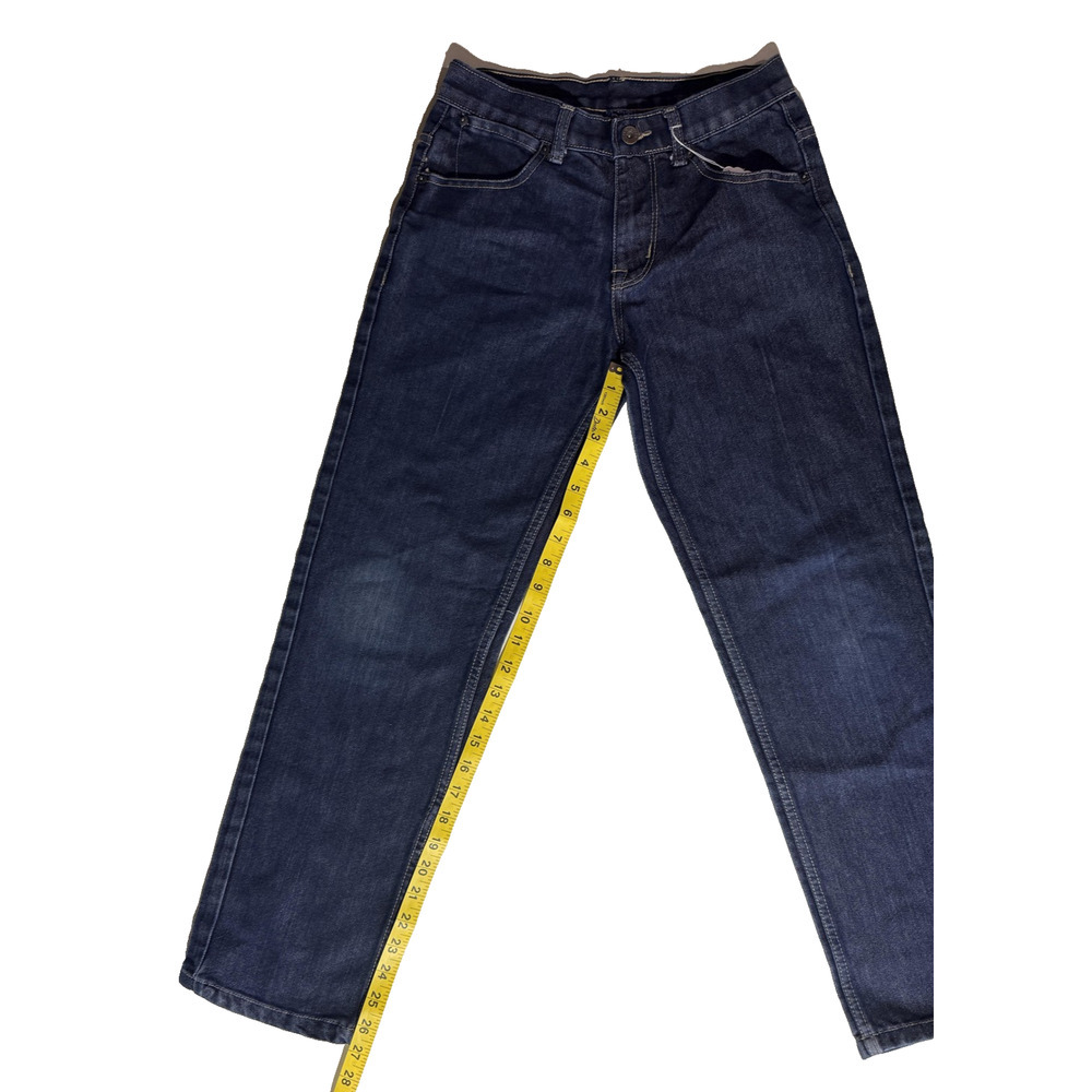 Denim & Cloth Y2K Jeans‎ Womens 28 Straight Leg Brown Leather Crazy Back Hit - Picture 6 of 7